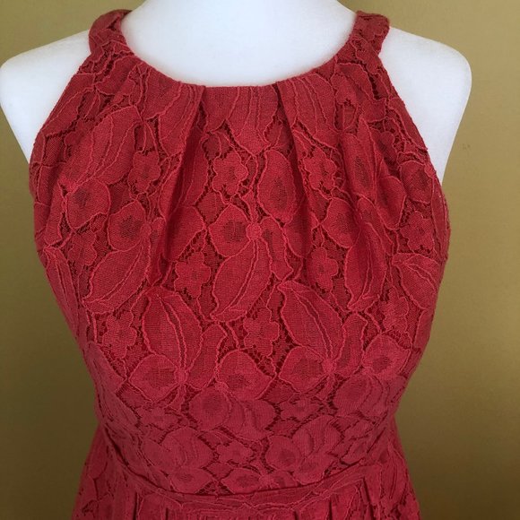 Gorgeous! TAHARI Pink Lace Knee-Length Dress - Picture 2 of 8